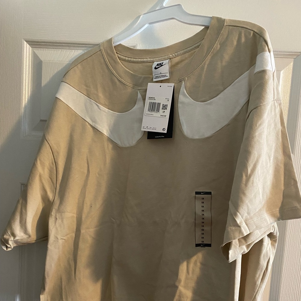 Nike plus size beige top